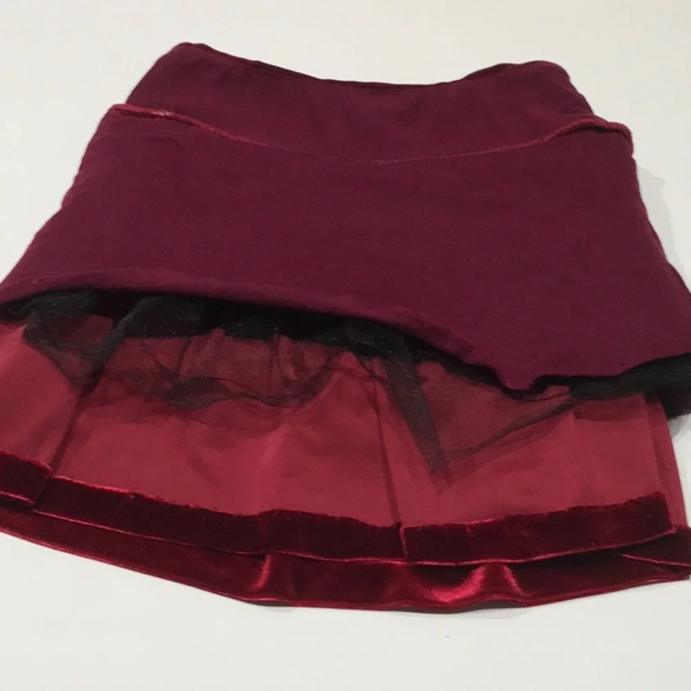 🌺🌺🌺RAPH LAUREN Girl’s Layered Draped Waist Velour Skirt, 24 mo